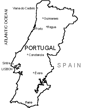 Map of Portugal
