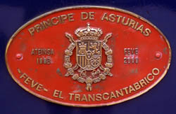 Transcantábrico car side plate